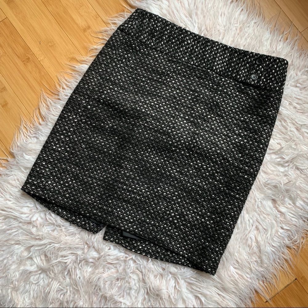 Talbots Black and Gray Pencil Skirt